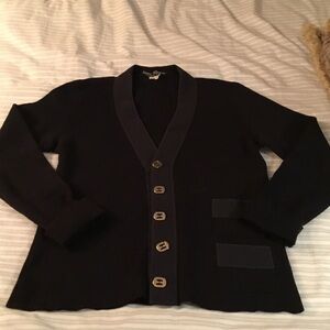 Vintage Wool Salvatore Ferragamo Black Knitwear Sweater